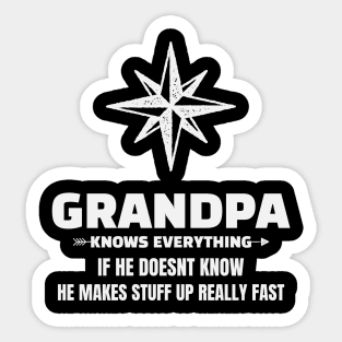 Grandpa knows everything Sticker